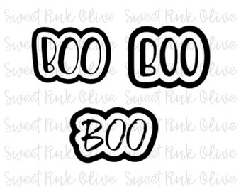 Halloween BOO Cookie Cutters, Build your own set, Fondant and playdoh cutters too!