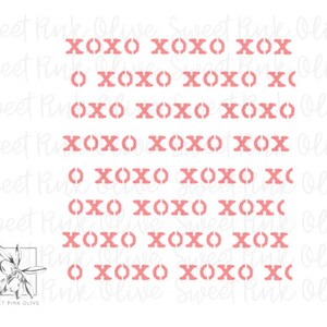 XOXO Typewriter Style Stencil