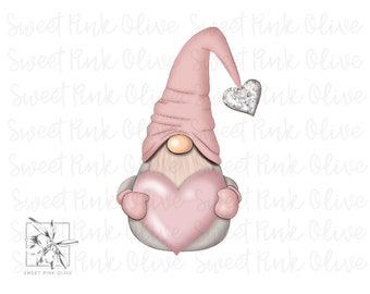 Valentine Gnome with Heart Cookie Cutters, Build your own set, Fondant and playdoh cutters too!