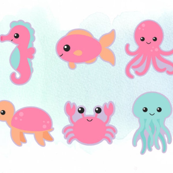 Under the Sea, Sea Creature Cookie Cutter Set. Build your own set!