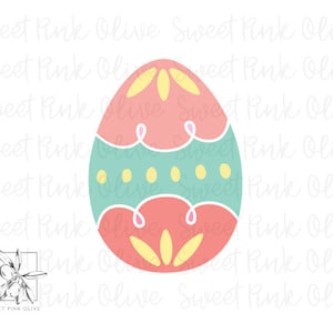 Easter Egg #2 Cookie Cutter, Build your own set, Fondant and playdoh cutters too!