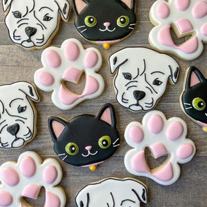 Cat Dog Paw Cookie Cutters, Fondant and Playdoh cutters too!