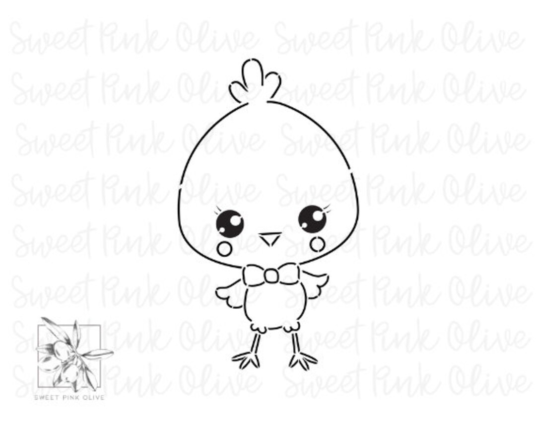 Chick #2 Stencil And/or Cookie Cutter - Great for PYO! - Etsy