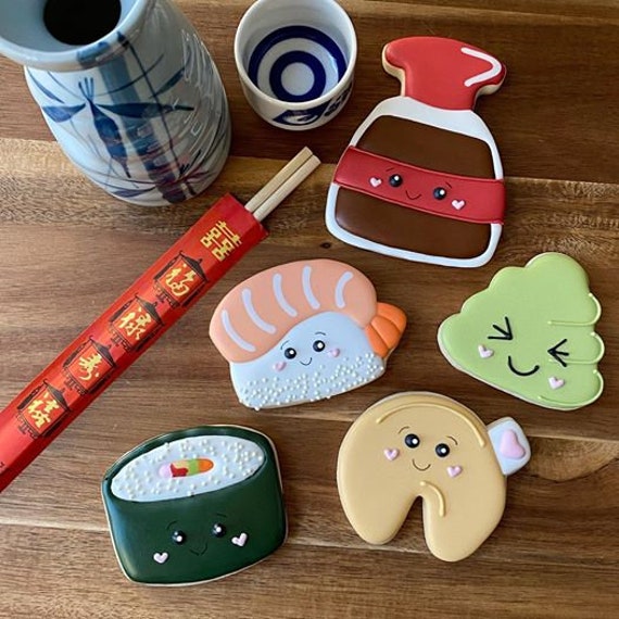 Sushi Cookie Cutter Set, Fortune Cookie, Fondant and Playdoh Cutters Too  Build Your Own Set 