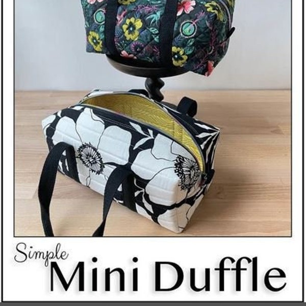 Simple Mini Duffle pattern (pattern only) from Bodobo Bags by Ticklegrass Designs