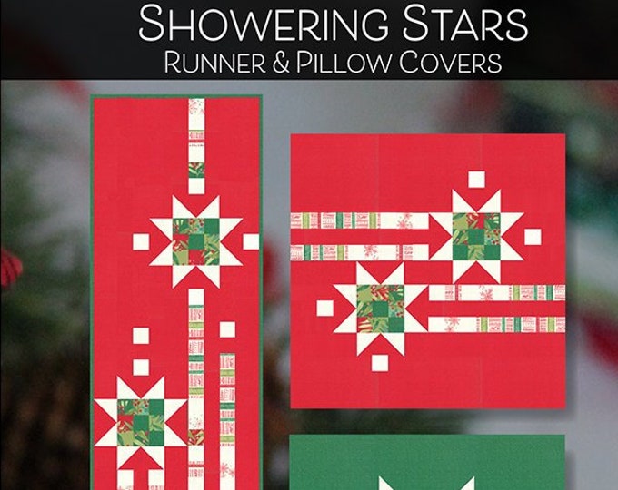 Showering Stars Table Runner & Pillow Covers Pattern by Robin Pickens ...