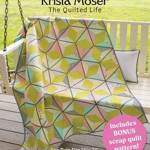 Lollipops & Licorice quilt pattern and Creative Grids mini diamond ruler by Krista Moser of The Quilted Life