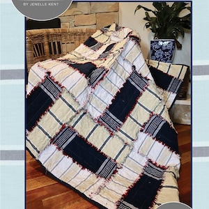 Raggy Rail Fence Quilt pattern by Pieces to Treasure