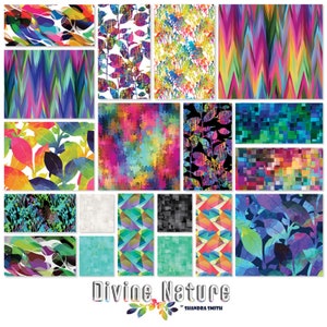 Divine Nature fabric fat quarter bundle by Shandra Smith for Clothworks