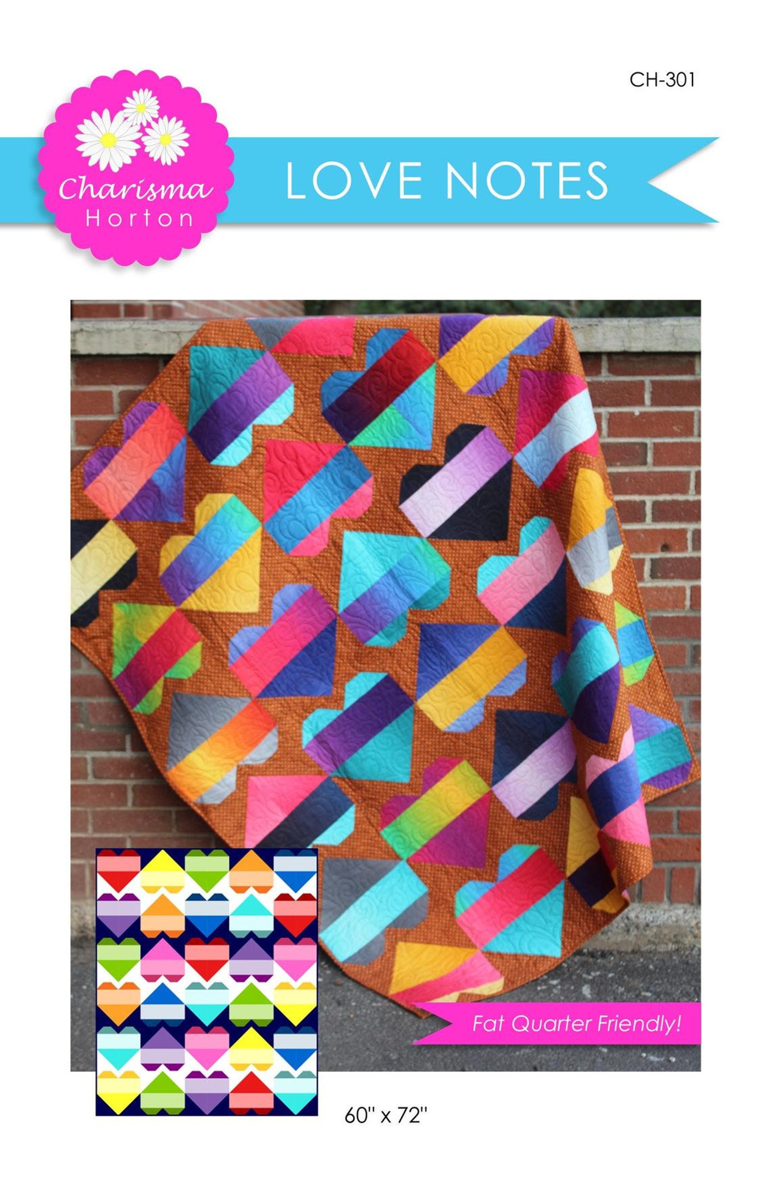 Love Notes Quilt Pattern paper Designed by Charisma Horton Etsy UK