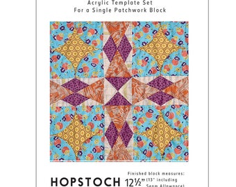 Hopscotch quilt block pattern and template set from Jen Kingwell Designs