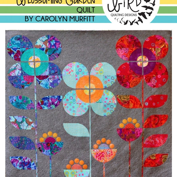 Blossoming Garden quilt pattern by Carolyn Murfitt from Free Bird Quilting Designs