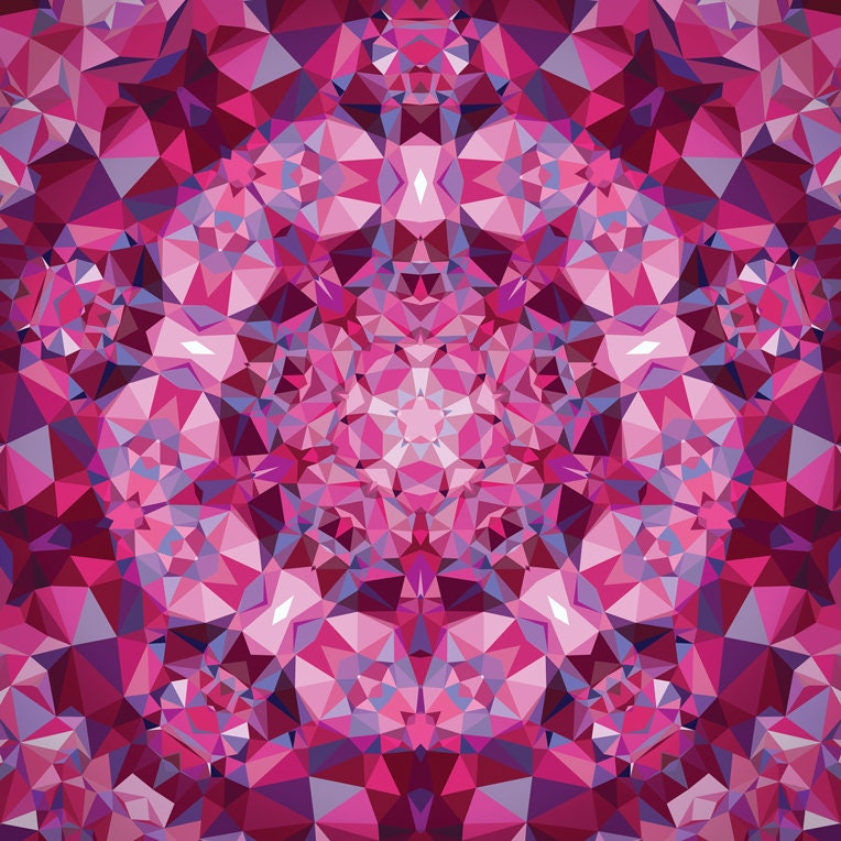 【６枚セット】Chilewich Kaleidoscope Pink Gradients Kaleidoscope Pink Digital Print Panel From Moda - Etsy