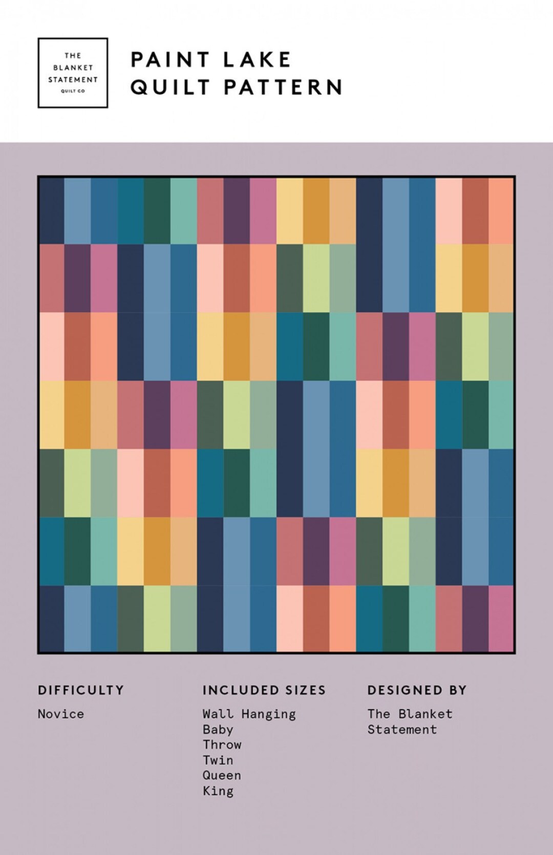 Paint Lake Quilt Pattern From the Blanket Statement Quilt Co. Etsy