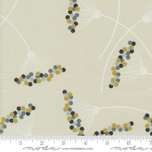 Shimmer Metallic Ecru fabric by Zen Chic 1840 12M for Moda