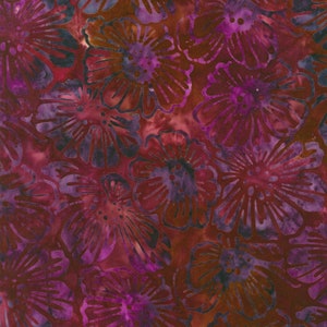 Sunrise Blossom batik fabric AMD-21628-24 Plum from Robert Kaufman Fabrics