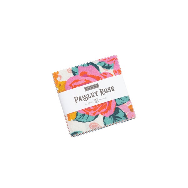 Paisley Rose 5" charm pack by Crystal Manning for Moda