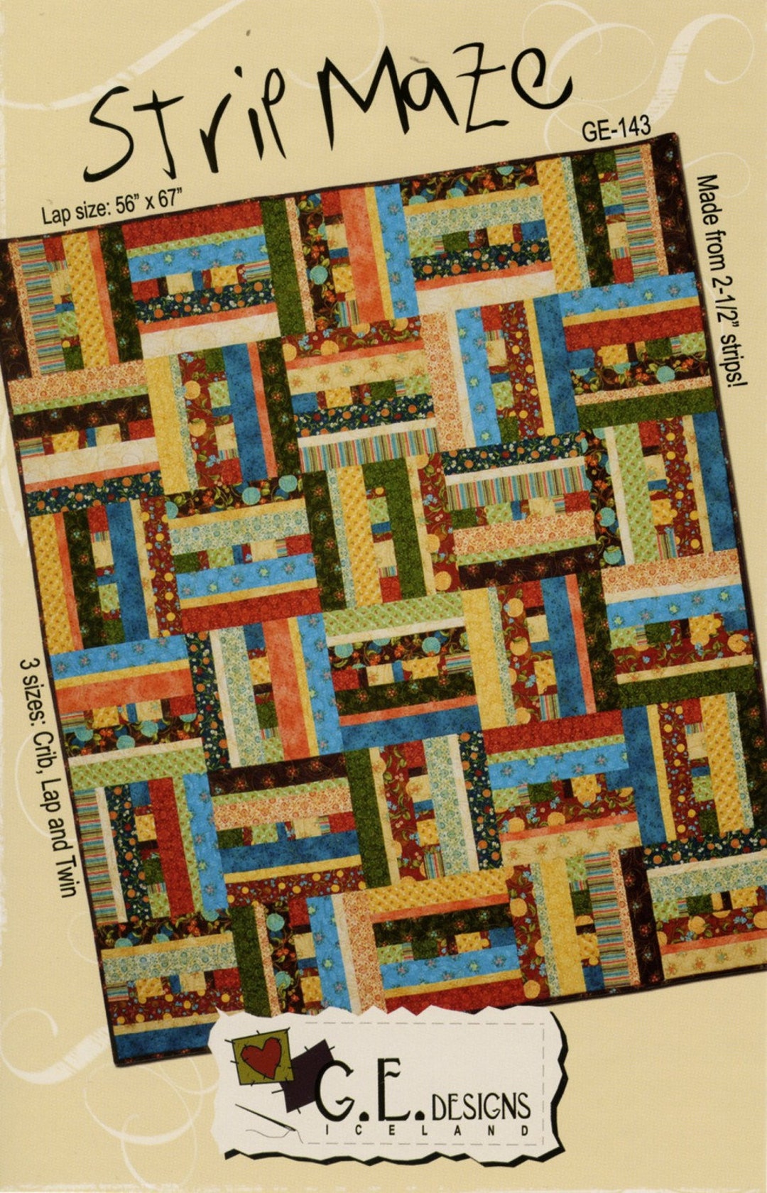 Strip Maze Quilt Pattern From G.E. Designs - Etsy