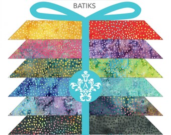 Sparkle & Shine batik fat quarter bundle by Natalie Barnes from Anthology Fabrics