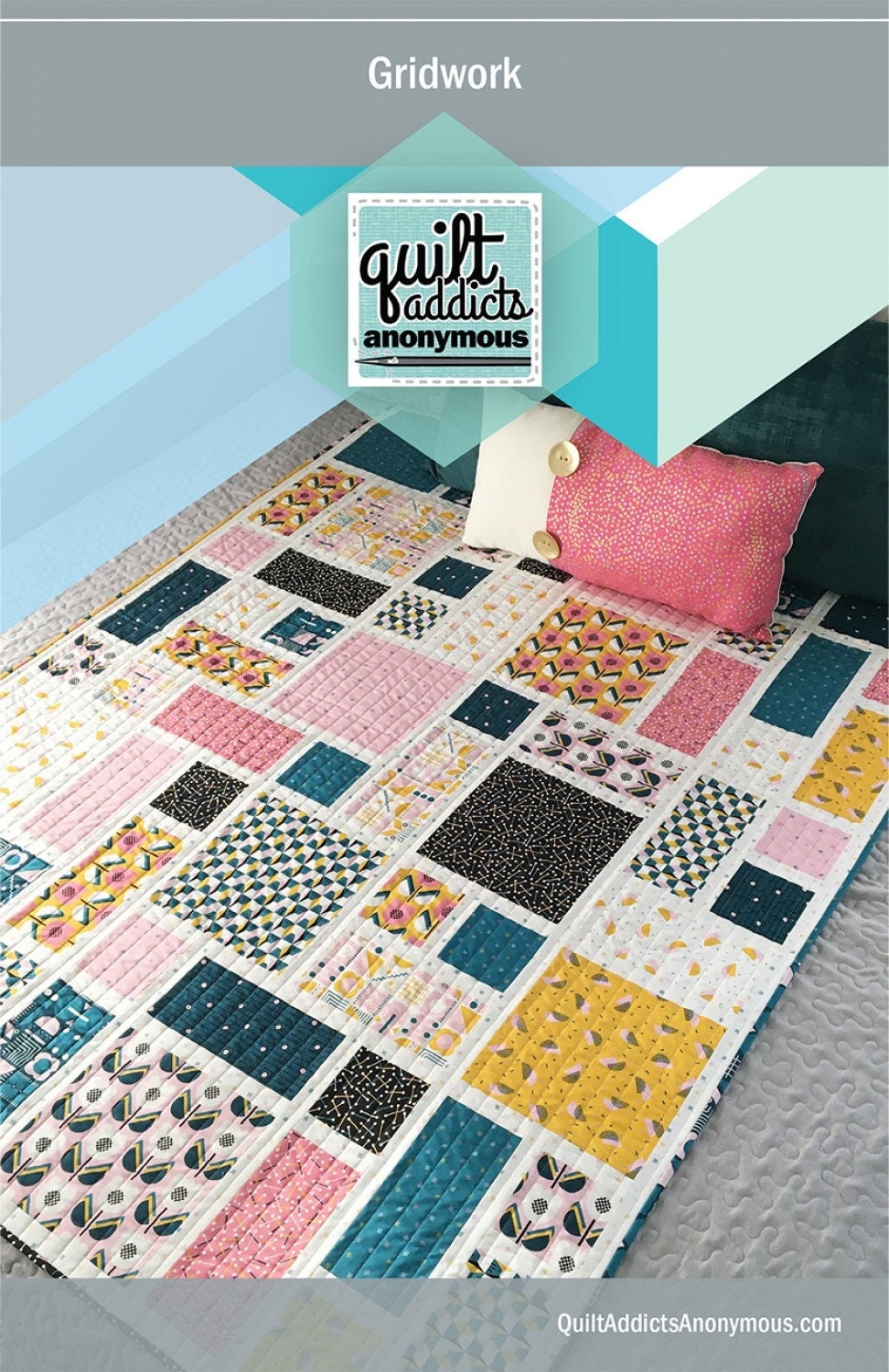 Gridwork Quilt Pattern From Quilt Addicts Anonymous Etsy