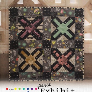 Fierce Exhibit mini quilt pattern from Eye candy quilts ECQ F123