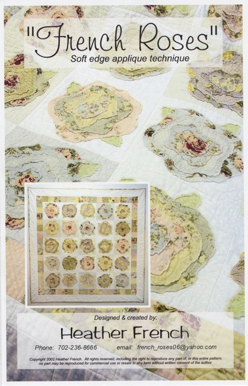 French Roses Quilt Pattern by Heather French Etsy