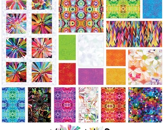 Vibrant Life fabric fat quarter bundle from Clothworks