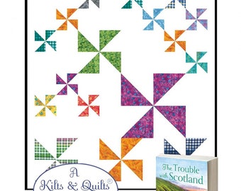 Gandiegow Pinwheel Quilt pattern from Patience Griffin Quilts