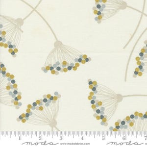 Shimmer Metallic Ivory fabric by Zen Chic 1840 11M for Moda