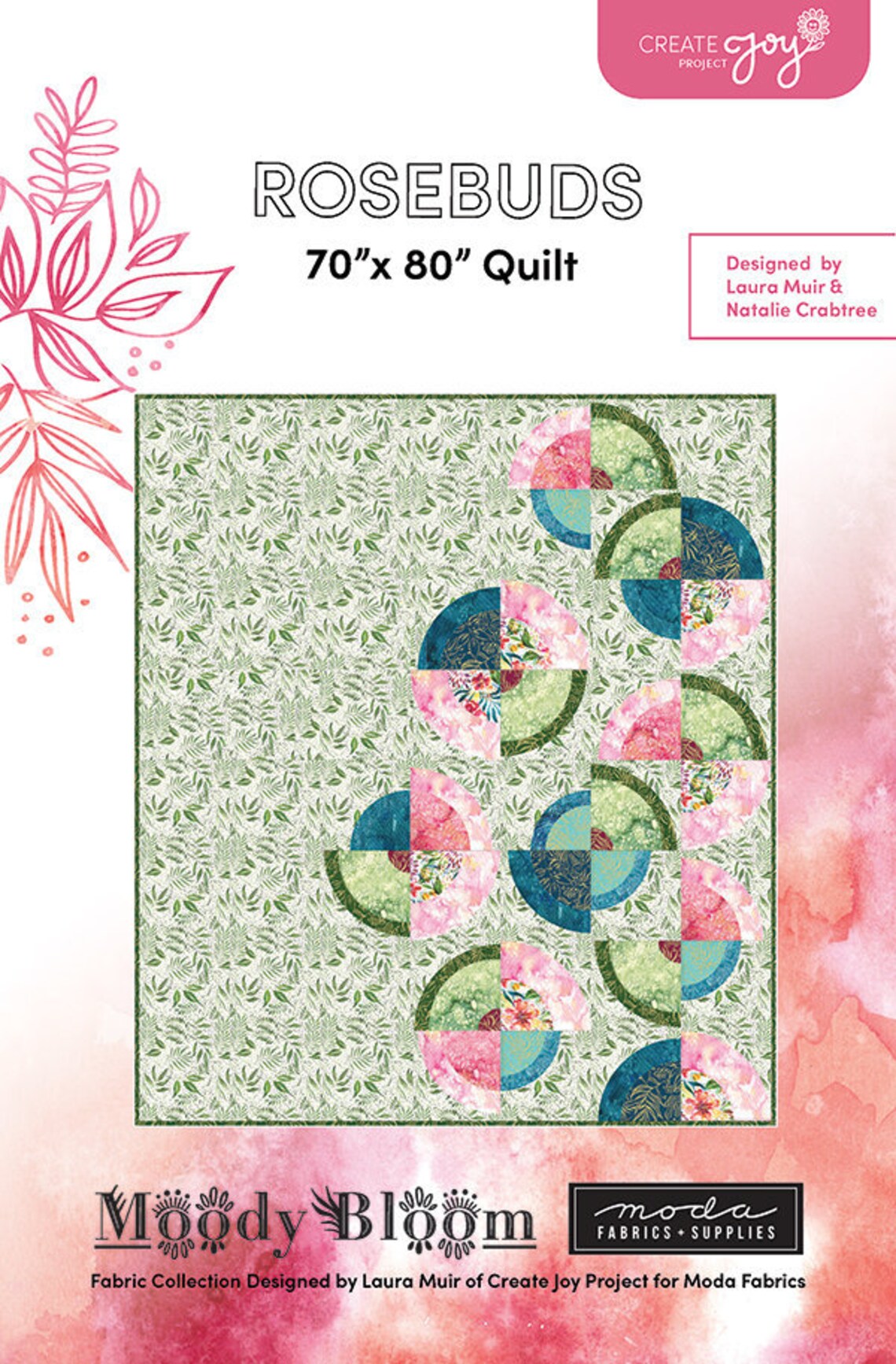 Rosebuds Quilt Pattern Designed by Laura Muir and Natalie Etsy