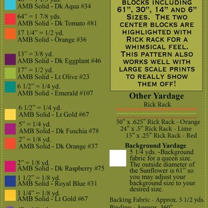 Living Large Sunflower Quilt Pattern From Robin Ruth Design - Etsy