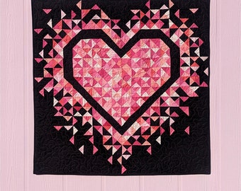 Mini Exploding Heart quilt pattern from Slice of Pi quilts