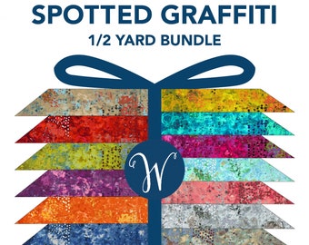 Spotted Grafitti half yard fabric bundle by Marcia Derse from Windham Fabrics