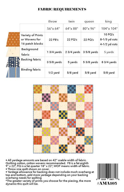 Sixteen Patch Quilt G Quilt Pattern AMA 107 Alexia Marcelle - Etsy