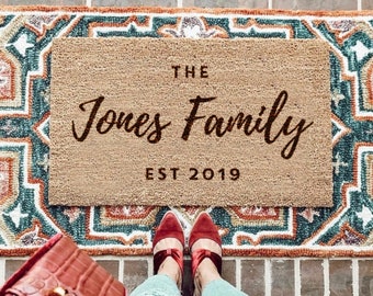 Personalised Family Doormat, Personalized Doormat, Custom Doormat, Family Doormat, Housewarming Gift, Large Custom Doormat, New Home Gift