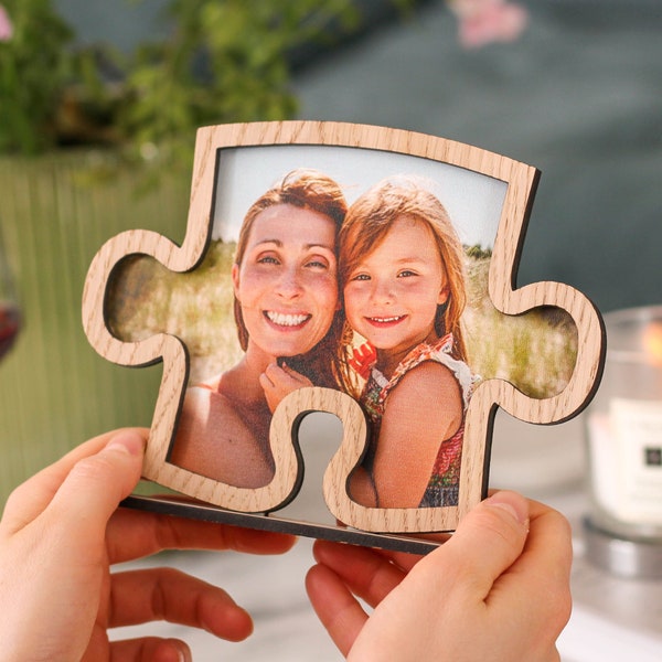 Personalised Mothers Day Jigsaw Frame for Mom | Mums Birthday Photo Gift For men and women | Personalised Family Picture Frames Mum