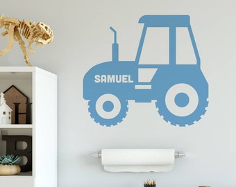 Personalised Tractor Wall Sticker, Tractor Wall Sticker, Kids Wall Stickers, Personalised Sticker, Tractor Wall Decor, Wall Art For Kids