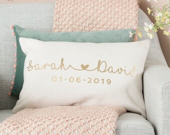 Anniversary pillows | Etsy Shop Golden Anniversary Pillow Cases