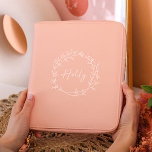 Custodia tecnologica personalizzata con corona floreale, regalo da viaggio per lei, organizer per cavi da viaggio, organizer per cavi di ricarica, custodia da viaggio tecnologica per gadget