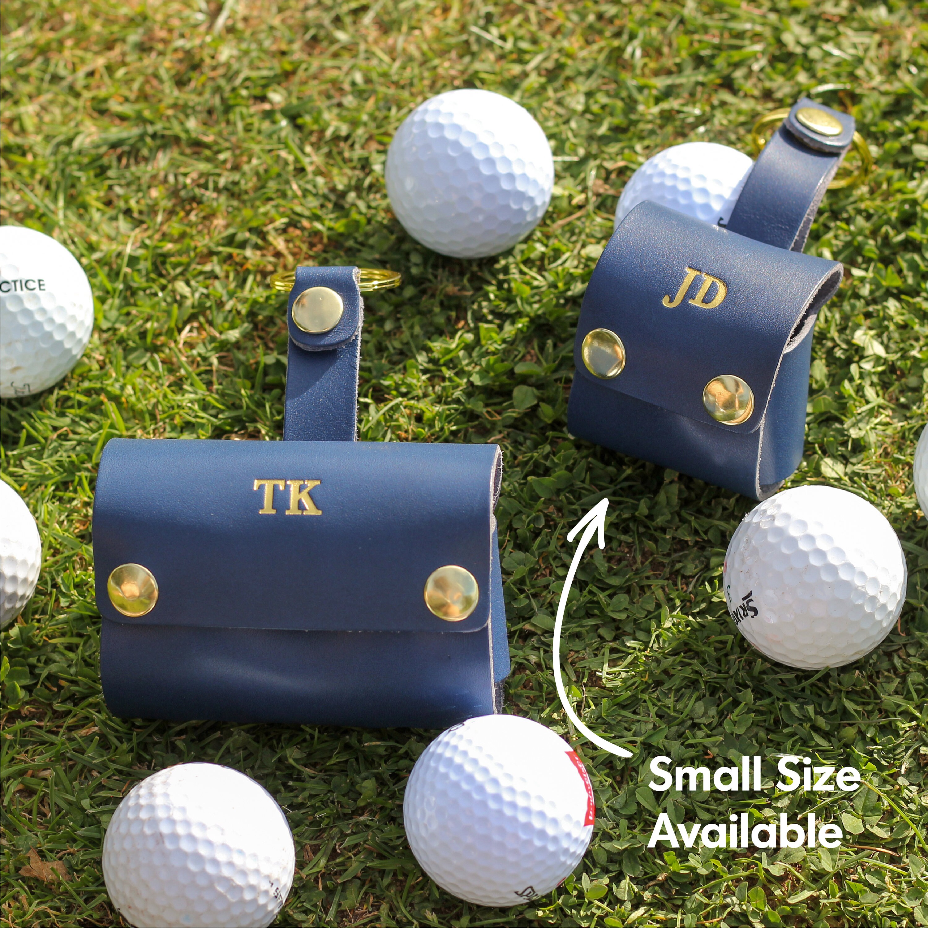 Personalisierte Hand gemacht Leder Golfball Halter Doppel,  kundenspezifische Golftasche, Golfball Tasche, Golfball Fall, Golfball  Pouch, Leder Golf Pouch - .de