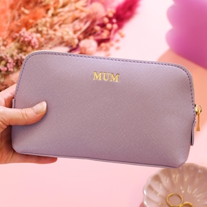 Personalised Mum Make Up Bag, Personalised Make Up Bag, Leather Make Up Bag, Custom Makeup Bag, Gift For Her, Gift For Mum, Personalised Bag