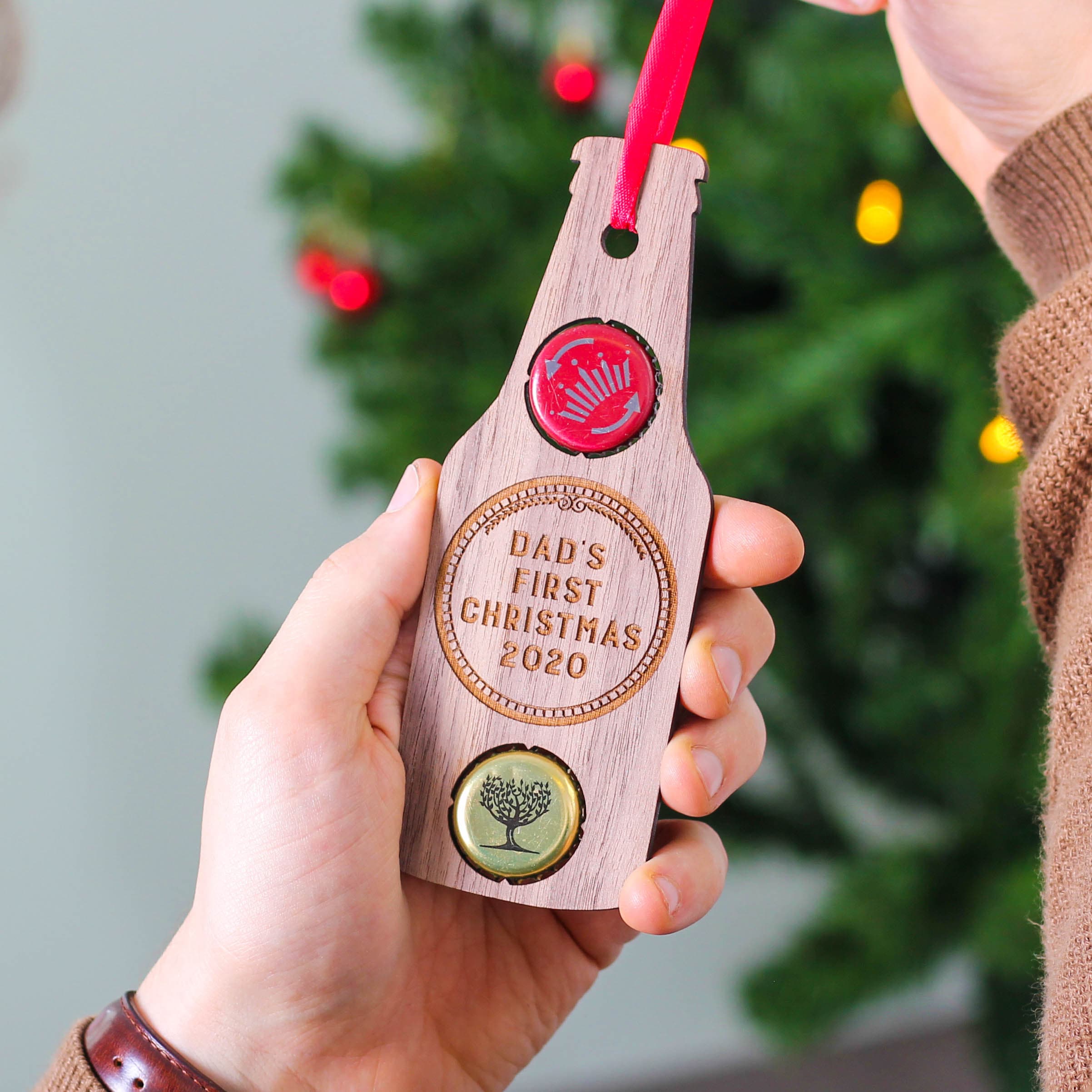 Décoration Personnalisée de L'arbre Noël Bouteille Bière
