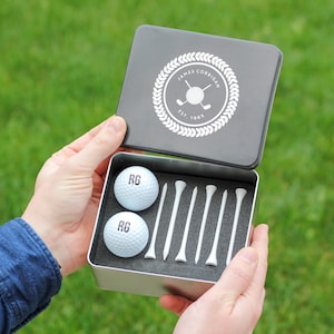 Personalised Golf Set With Golf Balls And Tees, Personalised Golf Balls, Personalised Golf Set, Golf Tee Storage, Gifts For Men Father's Day image 5