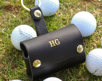 Accessoires faits main pour porte-balle de golf personnalisé, Sac de golf personnalisé, Sac pour balles de golf, Étui pour balles de golf, Pochette pour balles de golf, Pochette de golf en cuir