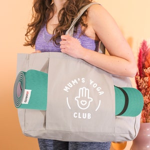 Personalised Mum&#39;s Yoga Club Mat Travel Gym Bag, Custom Yoga Mat Bag, Bag For Yoga Mat, Women Yoga Bag, Yoga Travel Bag, Pilates Accessories