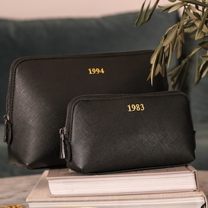 Personalised Birth Year Wash Bag | Premium Quality & Customised Toiletry Bags For Women | Wash Bag Women To Carry Travel Toiletries In Style