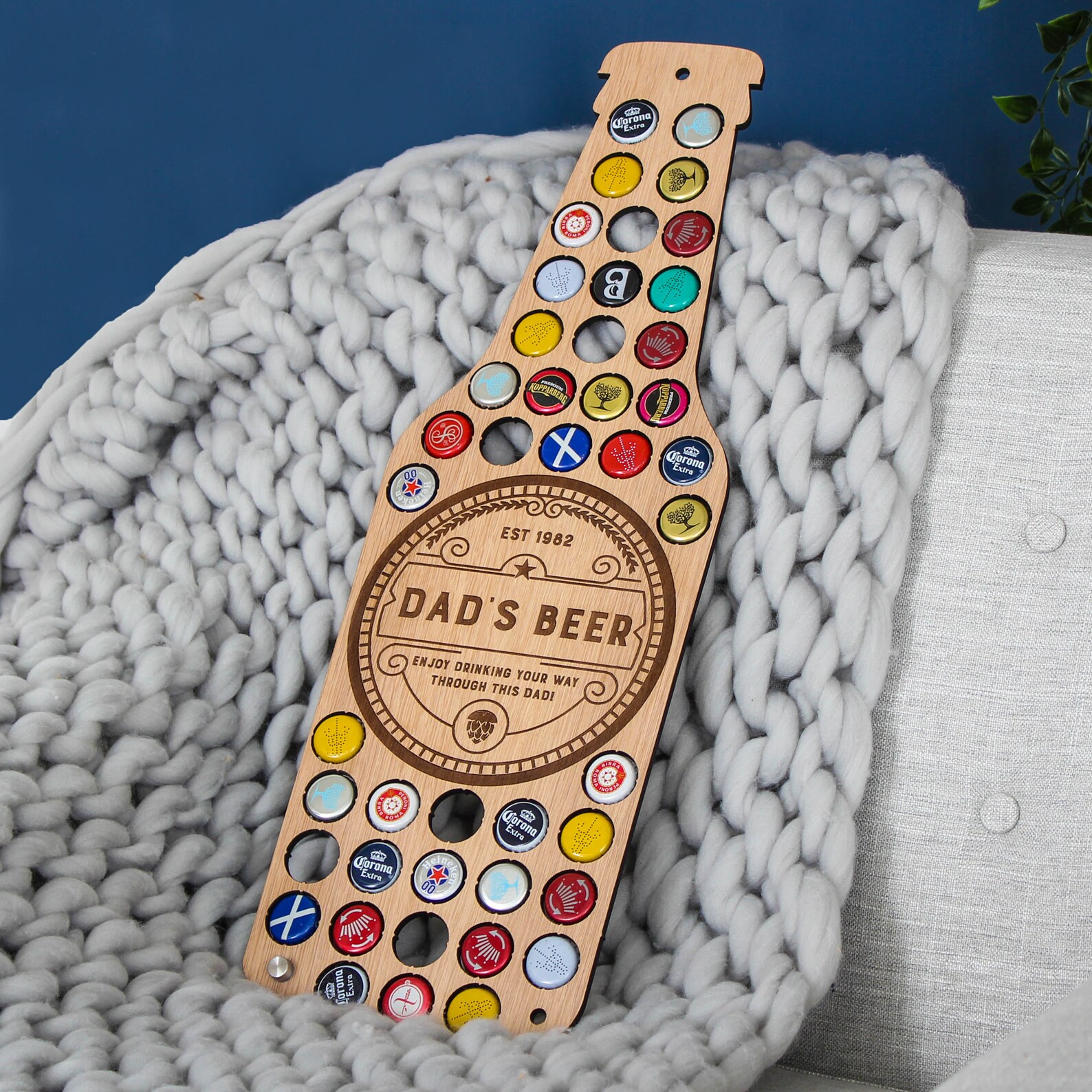 Personalised Beer Bottle Wall Art for the Home Beer Cap Etsy