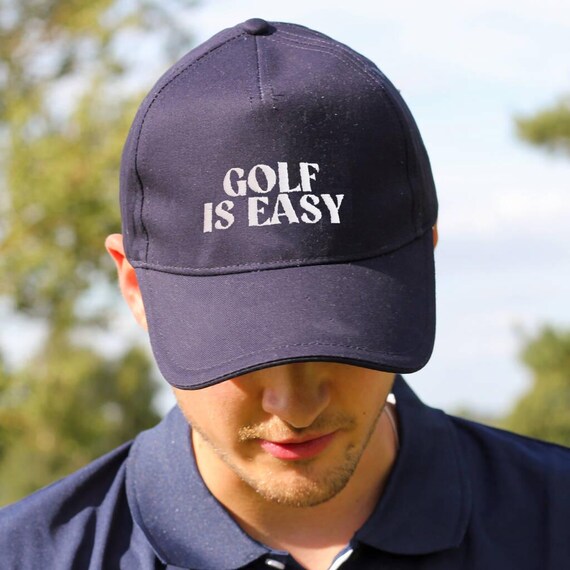 Personalised Golf is Easy Cap Gift for Him, Custom Golf Gifts