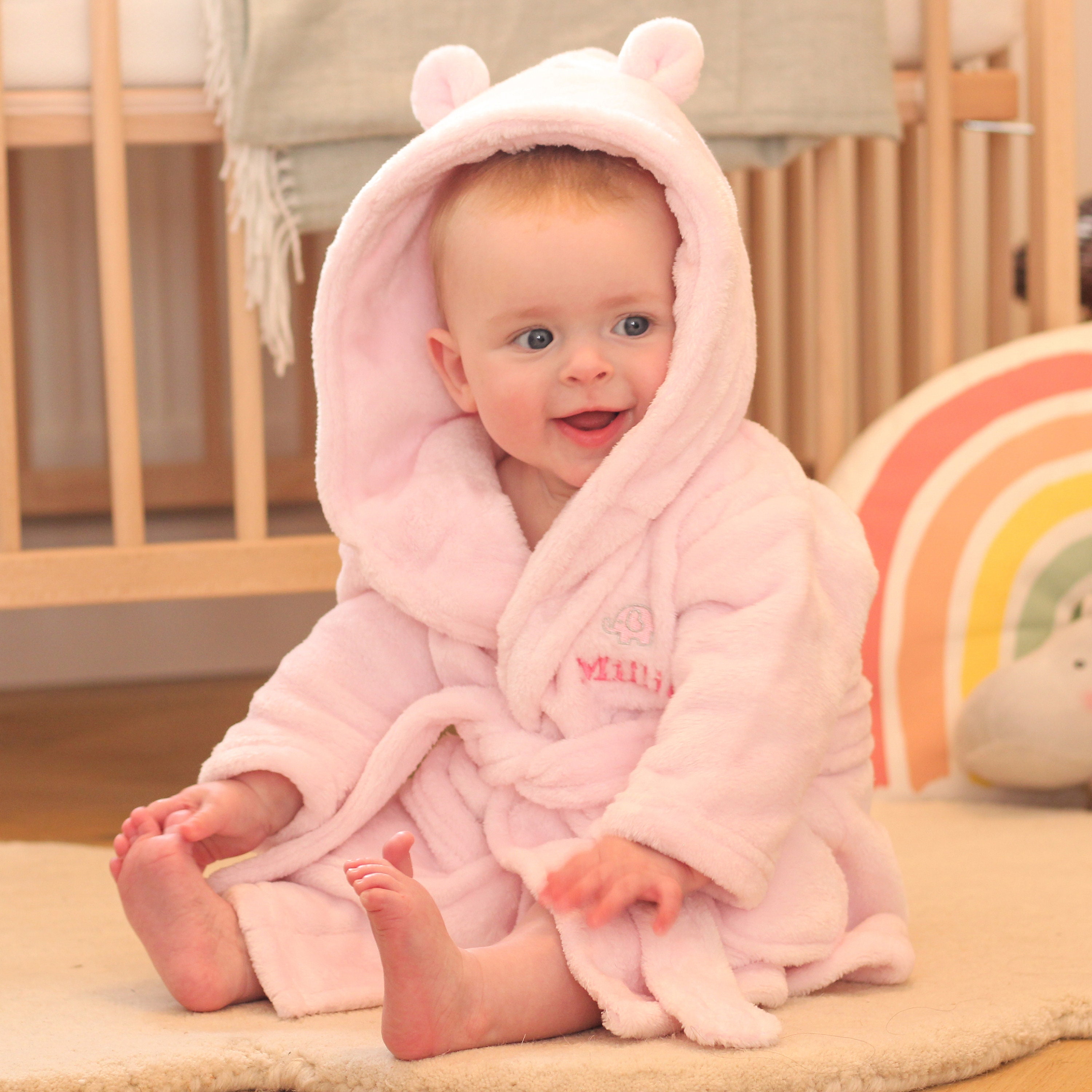 Kids Girls Baby Pink Dressing Gown Super Soft Fleece Fluffy Bathrobe 2-13  Years | eBay