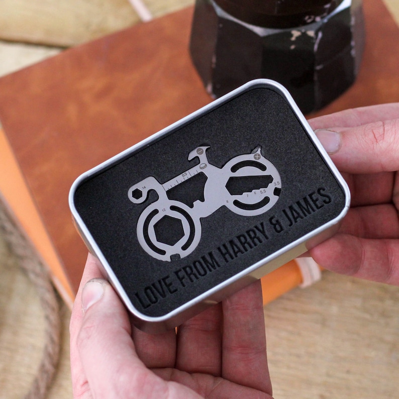 Personalised Mountain Bike Cycling Travel Tool Gift For Dad, Cyclist Gift for Him, Mountain Bike Gifts, Gift For Bicyclist, Gifts For Dad image 9